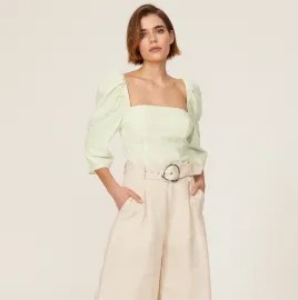 VINCE.Draped Square Neck Top